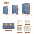 thumbnail image 5 of Hardside Luggage Sets 3 Piece, Hardshell Suitcase TSA Lock Spinner Wheel with Travel Duffle Bag and 4 Packing Cube.Blue, 5 of 9