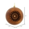 thumbnail image 2 of Vickerman 4.75" Chocolate Shiny Star Brite Ball Ornament, 4 per Bag, 2 of 4