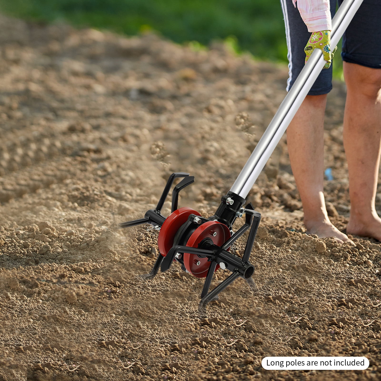 TFCFL 6-Claw Cultivator Wheel Garden Wheel for Loose Soil and Mowing Grass Cultivator Tool
