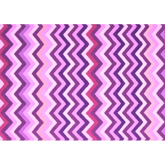 Ahgly Company Indoor Rectangle Abstract Pink Contemporary Area Rugs, 5' x 7'