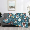 thumbnail image 2 of Fuzoiu Christmas Snowman Gift Print Flannel Blanket,Throw Blanket,Flannel Home Decor,Fleece Bed Blankets,Cozy Soft Blanket for Bed, Sofa, Camping, and Travel-50"x40", 2 of 6