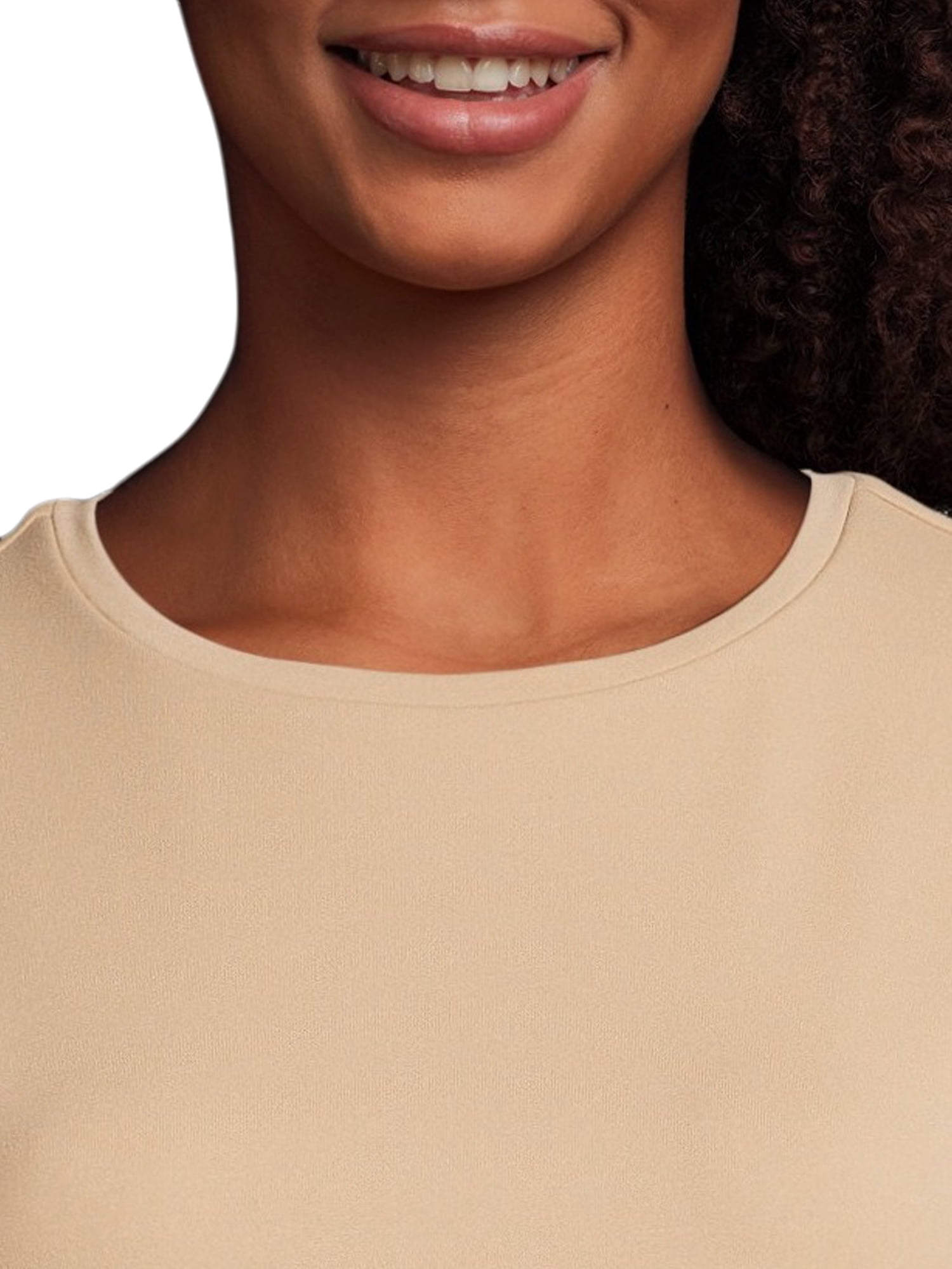 Time and Tru Women's Smoothing Tee with Short Sleeves, 2-Pack, Sizes XS-XXXL