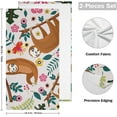 thumbnail image 2 of Coolnut Sloth Soft Hand Towels, 2 PcsAbsorbent Bath Towel Decorative Fingertip Towels for Bathroom Gym Spa Hotel Beach Swimming Pool,14.4"x 28.3", 2 of 6