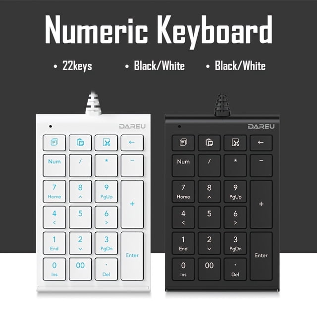 USB Wired Digital Keyboard, a 22-Key Mini Numeric Keypad Designed for Accounting, Suitable for Laptops And Tablets. This Portable,