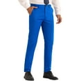 thumbnail image 4 of INSPIRE CHIC Dress Pants for Men's Solid Stretch Flat Front Work Chino Trousers Blue 30, 4 of 5