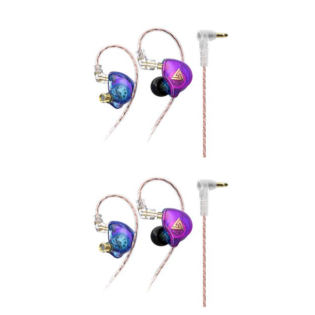 Sidaley Auriculares AK6 PLUS con cable, auriculares HiFi desmontables, auriculares deportivos portátiles para Fitness con auriculares coloridos sin colorido sin micrófono 2piezas