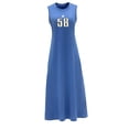 thumbnail image 4 of Vestido largo de verano para mujer, vestido ligero de primavera con cuello redondo para salir de viaje , L L, 4 of 7