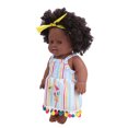 thumbnail image 3 of Muñeca de piel negra, muñeca de niña negra africana de piel negra de 11,8 pulgadas, muñeca de pelo rizado, calidad en la que puedes confiar, 3 of 8