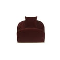 thumbnail image 3 of Sunpan Astrid 19" Modern Fabric Accent Arm Chair in Merlot Red/Antique Brass, 3 of 8