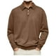 thumbnail image 1 of Blusa y camisa de manga larga con cuello vuelto para hombre, informal, de color liso, con botones, de terciopelo alemán, blusa de manga larga con cuello vuelto, camisa para hombre, tops de poliéster p, 1 of 5