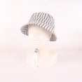 thumbnail image 3 of SAWOBUUN Baby Striped Bucket Hat Cute Adjustable Sun Protection Cap for Toddlers Lightweight Summer Outdoor Beach Hat, 3 of 5