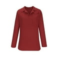 thumbnail image 4 of Besolor Women's Collared Sweaters Long Sleeve V-Neck Casual Shirts Fall Winter Knit Ribbed Lightweight Pullover Tops, 4 of 6