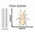 thumbnail image 2 of Unfinished Wood Ant Shape - Insect - Animal - Wildlife - Craft - up to 46" DIY 3" / 1/4", 2 of 3