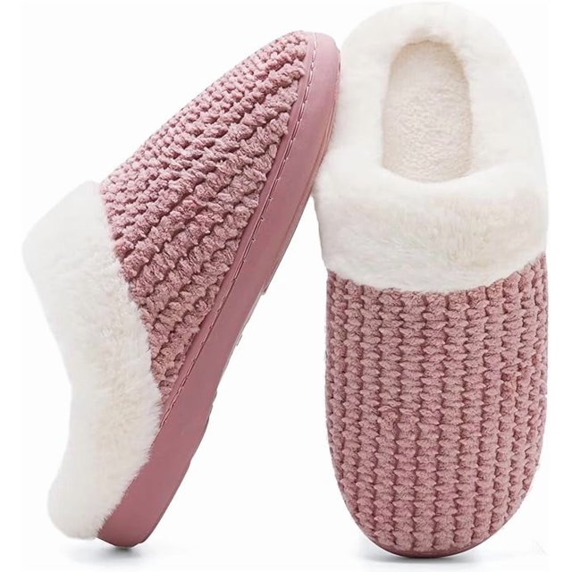Pantuflas de espuma viscoelástica para mujer, cómodas, cálidas y acogedoras, antideslizantes, para interior y exterior.