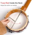 thumbnail image 5 of Kmise, 4, Banjolele Banjo Ukelele Concierto Tamaño 23 pulgadas, con cuerdas de correa de afinador de bolsa (Pickup Picks Ruler Wrench Bridge), 5 of 5