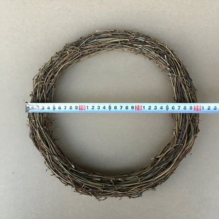 dried grapevine twig garland flower shop DIY door hanging floral wreath American country Christmas decoration bare circle dried flowers 30CM round