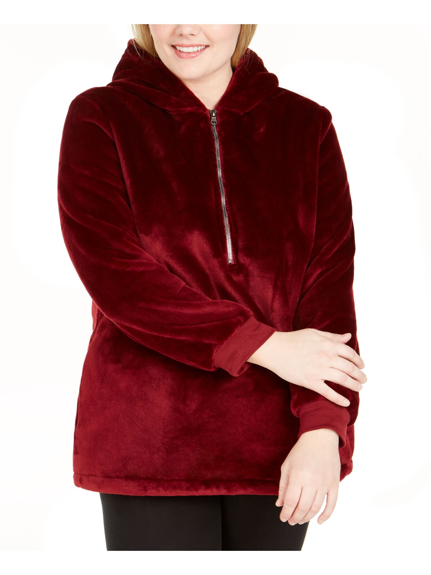 IDEOLOGY $84 Womens New Red Zip Up Casual Jacket 2X Plus B+B