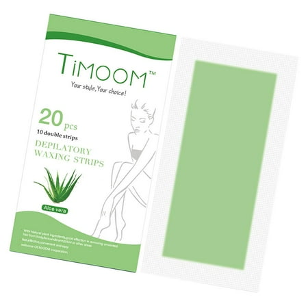 20pcs Dual-sided Depilatory ing Strips Cold Hair Remover Aloe