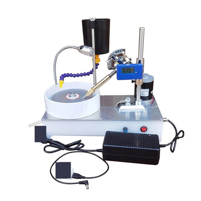 Gem Grinding Machine 120W Small Jewelry Jade Faceting Machine Digital Display Grinding and Polishing Machine ,Easy to Use