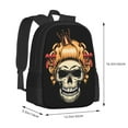 thumbnail image 3 of XMXT Travel Laptop Backpack for School Work, Cute Female Skull Badge Large Capacity Bookbag Travel Bag Backpacks for Women Men, 3 of 9