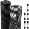 thumbnail image 2 of Smart Design Shelf Liner Premium Grip - 18 Inch x 48 Feet Total (Set of 6 Rolls) - Drawer Cabinet Non Adhesive - Kitchen - Black, 2 of 8