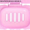 thumbnail image 3 of OUNONA 1pc Soap Box Dish Holder Dispenser with Cover Double Layer Draining for Bathroom, 3 of 8