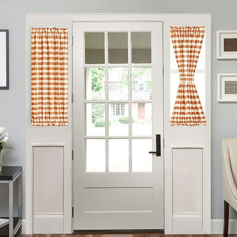 Skearow 1 pc French Door Curtain Small Short Window Curtain