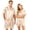 Gold, variant on Couple Matching Pajamas Sets Silk Short Sleeve Button Down Sleepwear Satin Pjs Shorts Set Soft Loungewear