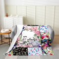 thumbnail image 2 of Erosebridal Cartoon Hummingbird Flannel Blanket, Flower Floral Patchwork Sherpa Throw 30x40, 2 of 6