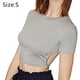 thumbnail image 2 of Camiseta corta sexy sin espalda para mujer, manga corta, ajustada, con lazo en la espalda, 2 of 5