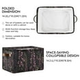 thumbnail image 2 of Yayeee 2 Pack Canvas Storage Basket with Handles for Shelves Fabric Bins Closet Organizer, Dark Gothic Floral, 2 of 8