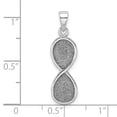 thumbnail image 4 of Sterling Silver Rhodium-plate Laser-cut Infinity Symbol Pendant Charm, 4 of 4