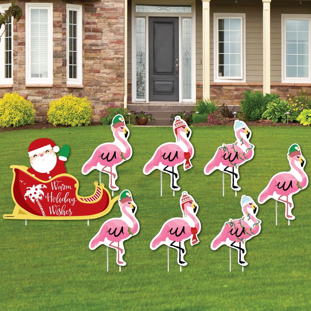 Flamingle Bells - Yard Sign & Outdoor Lawn Decorations - Tropical