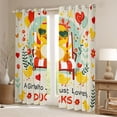 thumbnail image 2 of Homewish Animal Duck Curtains Pack of 2 (42x84 Each) for Teens Boys Girls,Kawaii Flowers Curtains Blackout,Love Heart Print Bedroom Curtains,Breathable Home Decor, 2 of 6