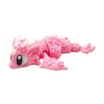 thumbnail image 2 of 3D Printed Glacial Baby Dragon Crystal Dragon Egg Poseable Joints Cute Desktop Decor - Pink A Sakura Dragon For Children, Collectors, Office, Home, Gifting, 2 of 5