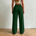 thumbnail image 7 of Costeam Womens Pleated Front Wide Leg Sweatpants Elastic Drawstring High Waist Side Hand Pockets Oversized Full Length Casual Lounge Palazzo Trousers, 7 of 7