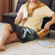 thumbnail image 5 of Fotbe Futuristic Robot Hummingbird Pantalones Cortos de Pijama para Hombre, Ropa de Dormir, Pantalones de Pijama Cortos para Hombre-Small, 5 of 6