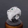 thumbnail image 3 of Sparkly Punky Rapper Luxury Trendy Rings for Men Shiny Owl Iced out Hip Hop Cubic Zirconia Men Engagement Rings, 3 of 9