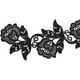 thumbnail image 5 of Zhuge Apliques de encaje negro boho con motivos florales, apliques de flores bordados, manualidades de costura, 2 yardas, 5 of 5