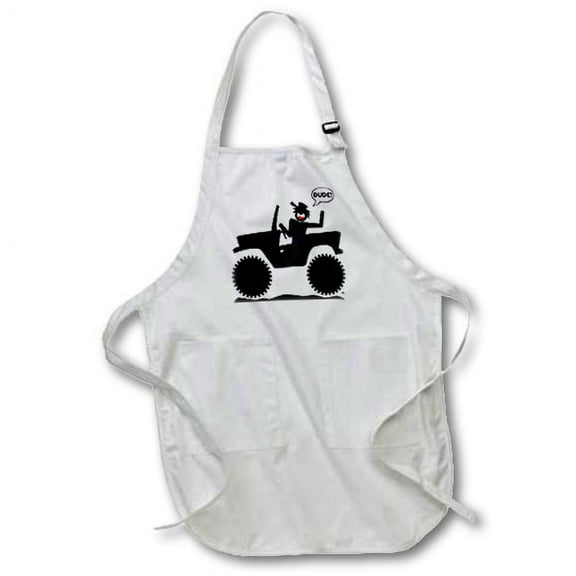 3dRose, CAR DUDE image 1, Full Length Apron with Pockets 22w x 30l