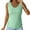 Mint Green, variant on Olyvenn Tank Top with Built in Bra for Women Casual Summer Sleeveless Tops Slim Fitted V Neck Ruched Cami Shirts Black L