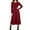 # 366 Wine, variant on Felirenzacia Fall Dresses for Women, Ribbed Knit Maxi Dress, Long Sleeve Flared Hem, Fall Winter Casual Work Office Wear