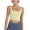 Yellow, variant on GEWSEY Strappy Yoga Sports Bras for Women Padded Criss-Cross Back Tank Tops (Yellow, S)