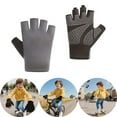 thumbnail image 2 of CHENge Kids Fingerless Gloves Size 6-16,Solid Color Elastic Lightweight Kids Outdoor Sports Breathable Gloves Rock Climbing Training Athletic Gear(Grey,8-10 Year), 2 of 3