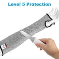 thumbnail image 4 of Unique Bargains 16' Level 5 Protection Cut Resistant Arm Sleeves Guard with Thumb Hole, Grey 1 Pair, 4 of 6