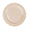 thumbnail image 6 of Efavormart 10 Pack | 10" Taupe With Gold Vintage Rim Hard Plastic Dinner Plates With Embossed Scalloped Edges, Disposable Party Plates, 6 of 10