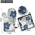 thumbnail image 6 of Pioneer Flower Kitchen Oven Mitt and Pot Holder Sets 2 Pcs for Baking, Cooking and Grilling, Heat Resistant Up To 392 °F, 6 of 7