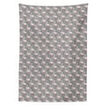 thumbnail image 3 of Ambesonne Flamingo Tablecloth Rectangular Table Cover, Tree Leaves Wildlife, 60"x84", Grey Rose Pink, 3 of 4