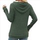 thumbnail image 5 of Sudadera con Capucha de Moda para Mujer, de Larga y Cuello en V, Informal, para Otoño e Invierno. Verde XL, 5 of 7
