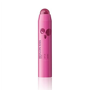 Lip Balm by Revlon, Kiss Tinted Lip Balm, Face Makeup with Lasting Hydration, SPF 20, Infused with Natural Fruit Oils, 035 Berry Burst, 0.09 Oz